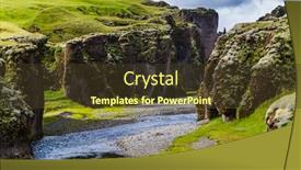  Presentation with moss - Slide deck consisting of beginning-of-the-canyon-fyadrarglyufur background and a tawny brown colored foreground