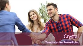  Presentation with customer analysis - Slide deck with beginning of the family session background and a tawny brown colored foreground