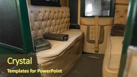  Presentation with horse - Audience pleasing PPT theme consisting of beginning of the xix century backdrop and a tawny brown colored foreground