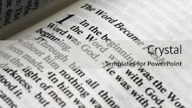  Presentation with gospel - Slide set consisting of beginning of st john's gospel background and a light gray colored foreground