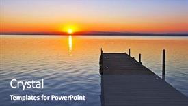  Presentation with new beginnings - PPT theme consisting of begins a new day background and a ocean colored foreground