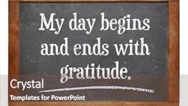  Presentation with gratitude - Presentation theme having begins and ends with gratitude background and a tawny brown colored foreground