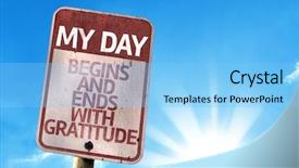  Presentation with gratitude - Cool new presentation design with begins and ends with gratitude backdrop and a light blue colored foreground