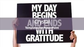  Presentation with gratitude - Beautiful slide deck featuring begins and ends with gratitude backdrop and a gray colored foreground