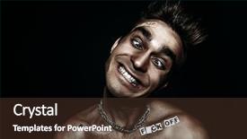  Presentation with antisocial - Amazing PPT theme having behavior rudeness and aggression rock backdrop and a tawny brown colored foreground