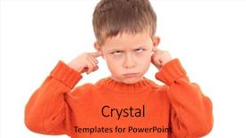  Presentation with hear - Audience pleasing PPT theme consisting of human behaviour - i don't hear you 5-6 backdrop and a  colored foreground