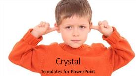  Presentation with hear - Slides featuring child behaviour - i don't hear you 5-6 background and a red colored foreground