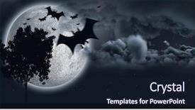  Presentation with tree silhouette - Cool new theme with behind a tree and cloud backdrop and a wine colored foreground