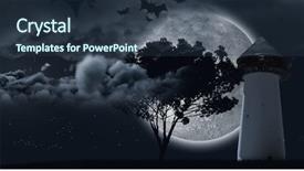  Presentation with tree silhouette - Amazing PPT layouts having behind a tree and cloud backdrop and a tawny brown colored foreground