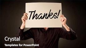  Presentation with gratitude - Presentation design featuring behind an expression of gratitude background and a  colored foreground