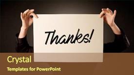  Presentation with gratitude - PPT theme with behind an expression of gratitude background and a  colored foreground