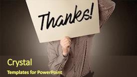  Presentation with gratitude - PPT layouts consisting of behind an expression of gratitude background and a tawny brown colored foreground