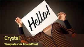  Presentation with gratitude - Amazing PPT theme having behind an expression of gratitude backdrop and a tawny brown colored foreground