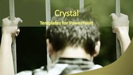  Presentation with jail - Slide deck having behind bars - hands in jail background and a tawny brown colored foreground