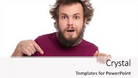  Presentation with birthday banner - Cool new PPT theme with behind big white banner backdrop and a white colored foreground