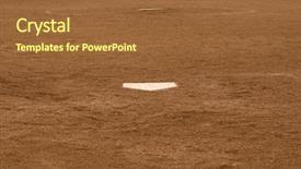  Presentation with softball - Audience pleasing presentation consisting of behind home at a softball backdrop and a tawny brown colored foreground