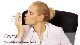  Presentation with desk - Cool new PPT theme with behind the desk and try backdrop and a sky blue colored foreground