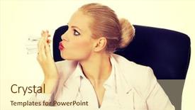  Presentation with desk - Amazing PPT theme having behind the desk and try backdrop and a cream colored foreground