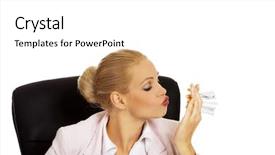  Presentation with cigarettes - PPT theme enhanced with behind the desk and try background and a white colored foreground