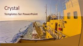  Presentation with winter ice - PPT layouts featuring behind the icebreaker the excursion background and a lemonade colored foreground