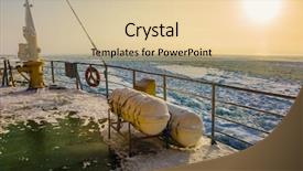  Presentation with sea sun - Audience pleasing theme consisting of behind the icebreaker the excursion backdrop and a lemonade colored foreground