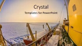  Presentation with icebreaker - PPT theme consisting of behind the icebreaker the excursion background and a lemonade colored foreground