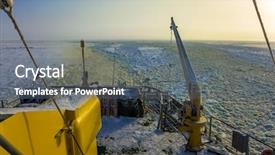  Presentation with sea sun - Slides with behind the icebreaker the excursion background and a gray colored foreground