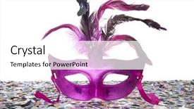 Presentation with mask - Colorful PPT theme enhanced with behind the purple mask backdrop and a white colored foreground