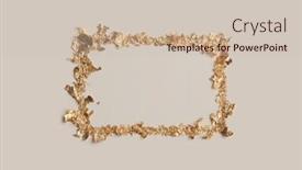  Presentation with gold glitter - Presentation having beige-and-gold-bronze-glitter background and a soft green colored foreground