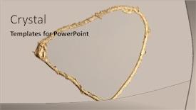  Presentation with gold frame - PPT theme featuring beige-and-gold-glitter-empty background and a soft green colored foreground