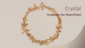  Presentation with gold glitter - Presentation theme consisting of beige-and-gold-glitter-empty background and a soft green colored foreground