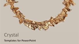  Presentation with gold glitter - Theme having beige-and-gold-glitter-empty background and a soft green colored foreground