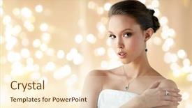  Presentation with ring diamond jewelry - Theme with beige background and festive light background and a lemonade colored foreground