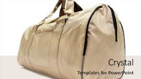  Presentation with monarch butterfly isolated on white - PPT theme enhanced with beige bag isolated on white background and a  colored foreground