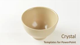  Presentation with bowl - Audience pleasing slide deck consisting of beige bowl on white background backdrop and a  colored foreground