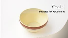  Presentation with stripe - Slides with beige-bowl-with-brown-stripe background and a white colored foreground