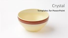  Presentation with stripe - Cool new slides with beige-bowl-with-brown-stripe backdrop and a white colored foreground