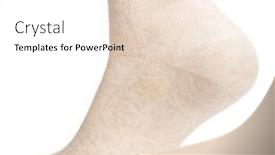  Presentation with ankle - Presentation theme with beige-cotton-blend-low-cut background and a white colored foreground