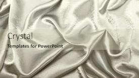  Presentation with silk pearl - PPT theme with beige-gray-pearl-wave-silk background and a soft green colored foreground