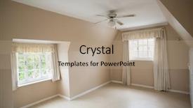  Presentation with music master - Presentation theme featuring beige in a new house background and a coral colored foreground