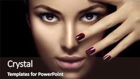  Presentation with lipstick - Slide deck enhanced with beige matte lipstick makeup beauty background and a wine colored foreground