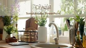  Presentation with metallic - Slide deck enhanced with beige-metallic-tap-over-round background and a soft green colored foreground