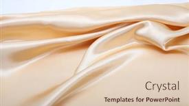  Presentation with abstract wave - Presentation theme consisting of beige-nacre-wave-fabric-silk background and a lemonade colored foreground