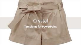  Presentation with background - Presentation theme enhanced with beige shorts isolated on white background and a  colored foreground