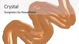  Presentation with foundation - Slide deck consisting of beige tone cream foundation makeup samples isolated on white background and a lemonade colored foreground