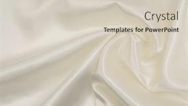  Presentation with silk pearl - PPT theme enhanced with beige-white-pearl-wave-silk background and a soft green colored foreground