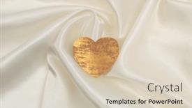  Presentation with silk pearl - Theme with beige-white-pearl-wave-silk background and a soft green colored foreground