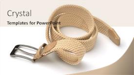  Presentation with stretch - Presentation theme featuring beige-woven-braided-textile-stretch background and a coral colored foreground