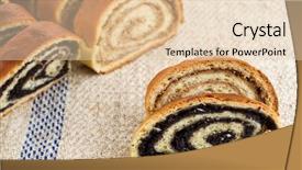  Presentation with walnut - Cool new presentation with beigli - hungarian poppy seed backdrop and a lemonade colored foreground