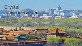  Presentation with architecture city - Audience pleasing PPT theme consisting of beijing-architecture-and-city-skyline backdrop and a light blue colored foreground